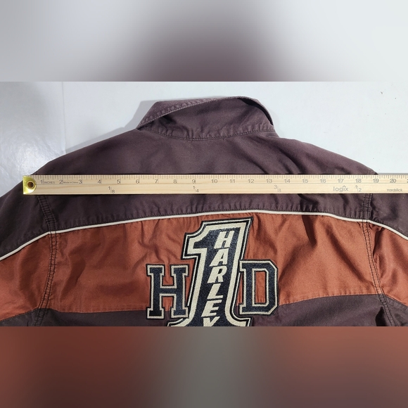 Harley Davidson Motorcycles Short Sleeve Cotton Mechanics Shirt Mens Size L - Picture 14 of 16